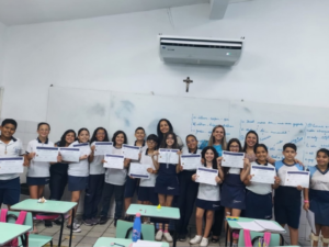 Alunos do CNSG recebem o certificado da Olimpíada Brasileira de Astronomia e Astronáutica